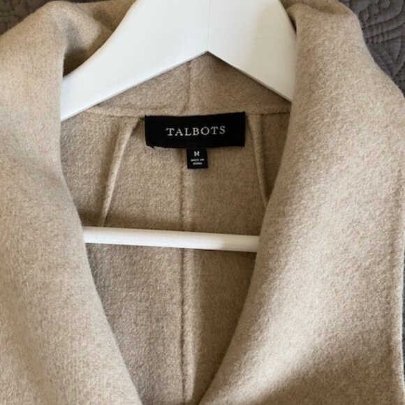 TALBOT'S Jacket. Shawl Collar M Gray/Beige - Picture 3 of 7